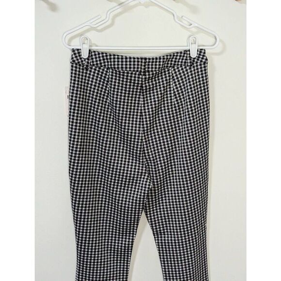 NWT Maeve By Anthropologie Black and White Gingham Checkered Pants - Size  8 - Picture 5 of 8